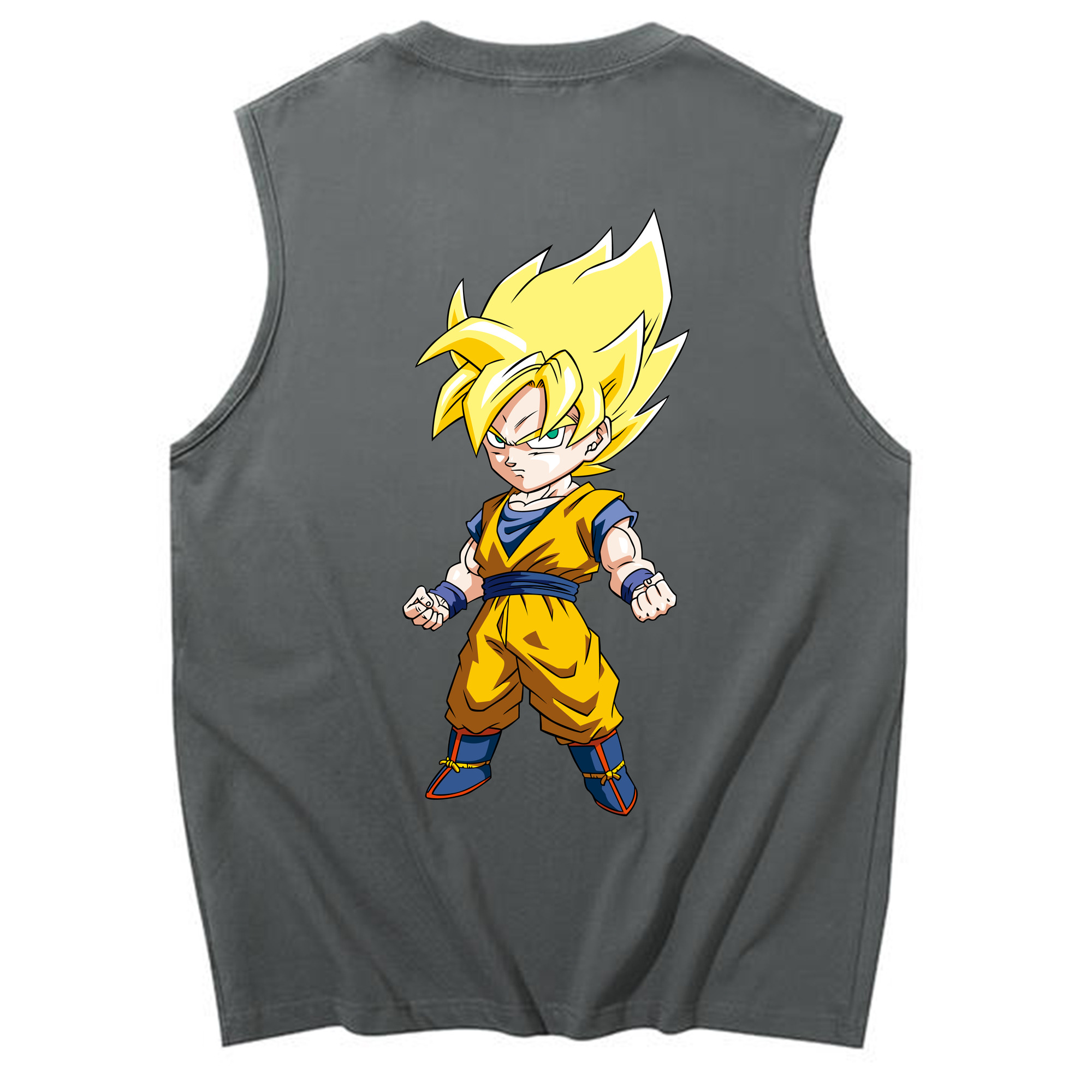 （画像用） ドラゴンボール 孫悟空（そん ごくう）Son Goku カカロット DRAGON BALL Kakarotto コットン100％タンクトップ（背面プリント）